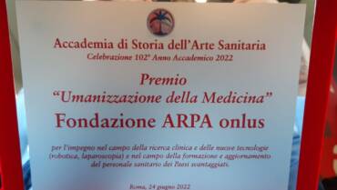 Alla Fondazione Arpa il  Premio “Umanizzazione della Medicina” 2022 